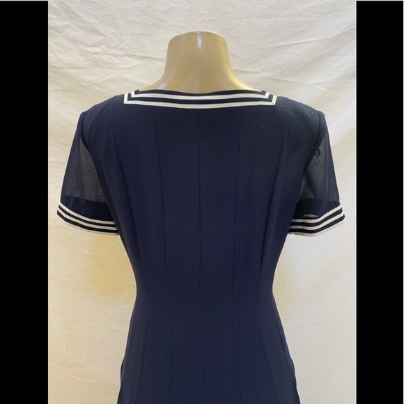 Talbots Size 6P Nautical Inspired Pleated Dress - Picture 5 of 8